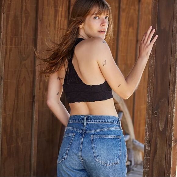 INTIMATELY FREE PEOPLE luna black lace racerback bralette - Picture 7 of 8